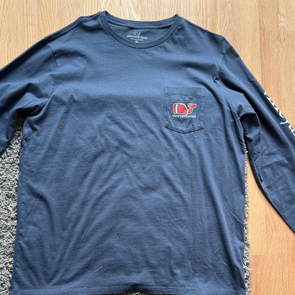 Vineyard Vines Men's Navy Long Sleeve Tee